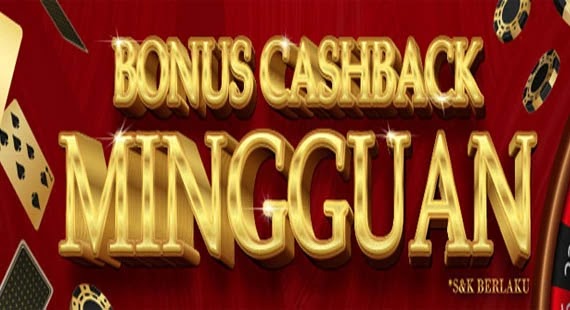 Bonus Cashback Mingguan 10%